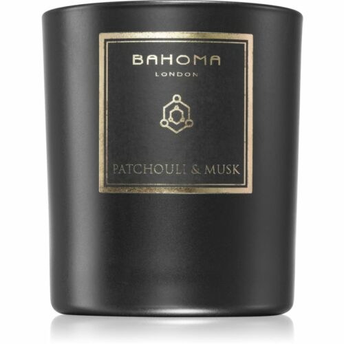 Bahoma London Obsidian Black Collection Patchouli & Musk vonná svíčka 220
