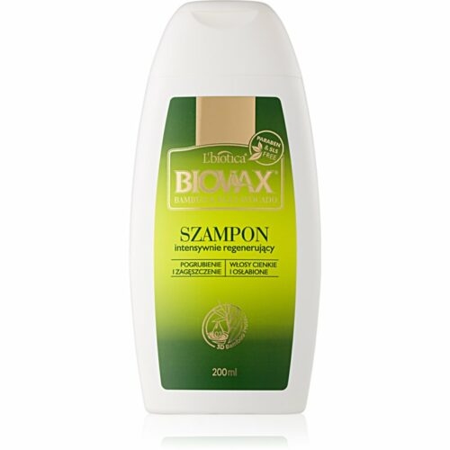 L’biotica Biovax Bamboo & Avocado Oil regenerační šampon pro slabé a poškozené