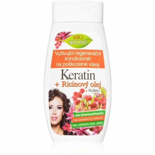 Bione Cosmetics Keratin + Ricinový olej regenerační kondicionér pro