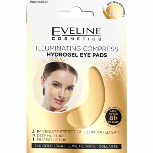Eveline Cosmetics Gold Illuminating Compress hydrogelová maska na oční okolí se šnečím extraktem 2
