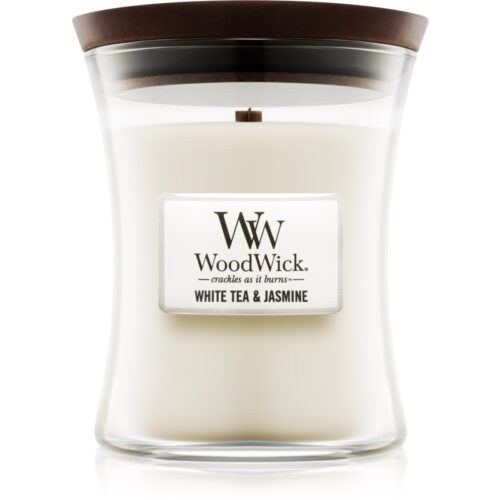 Woodwick White Tea & Jasmine vonná svíčka