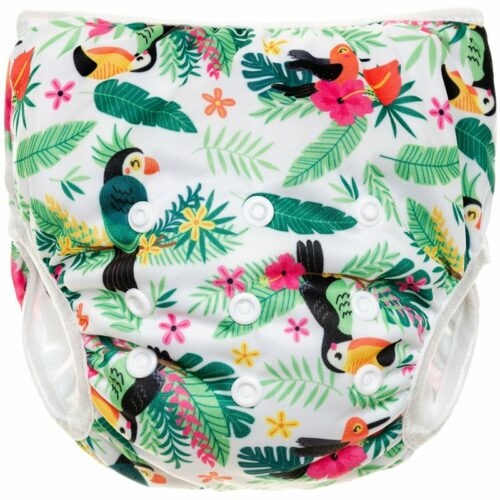T-TOMI Diaper Swimwear Parrots pratelné plenkové plavky