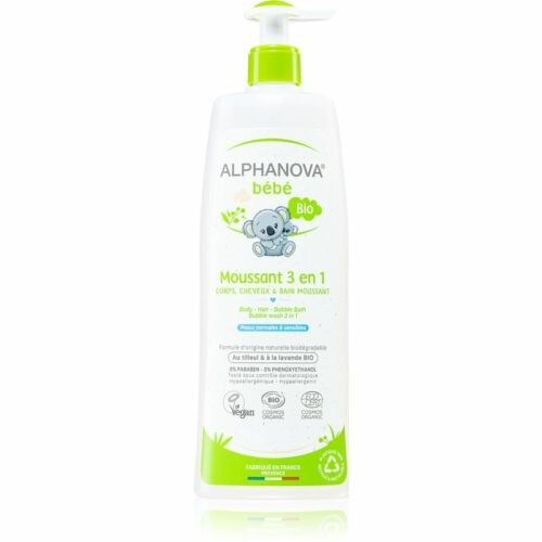 Alphanova Baby Bio bublinková koupel a mycí gel 3 v