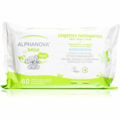 Alphanova Baby Bio extra jemné vlhčené čisticí ubrousky