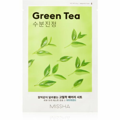Missha Airy Fit Green Tea zklidňující plátýnková maska