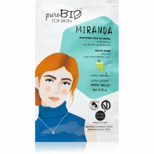 puroBIO Cosmetics Miranda Green Grapes čisticí a zjemňující