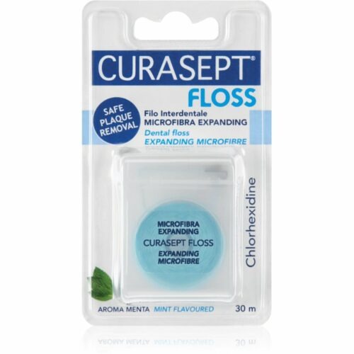 Curasept Dental Floss Expanding Microfibre speciální dentální nit s antibakteriální přísadou Mint