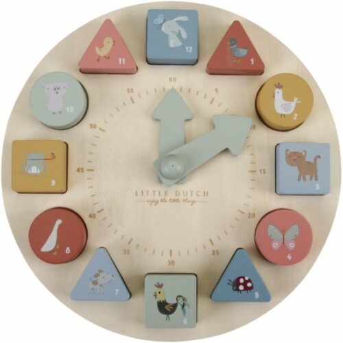 Little Dutch Puzzle clock hračka ze dřeva
