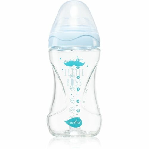 Nuvita Glass bottle Blue kojenecká láhev 140