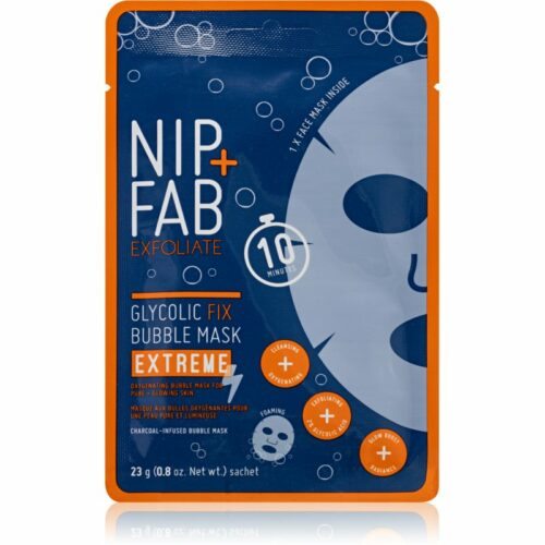 NIP+FAB Glycolic Fix Extreme pěnivá plátýnková maska